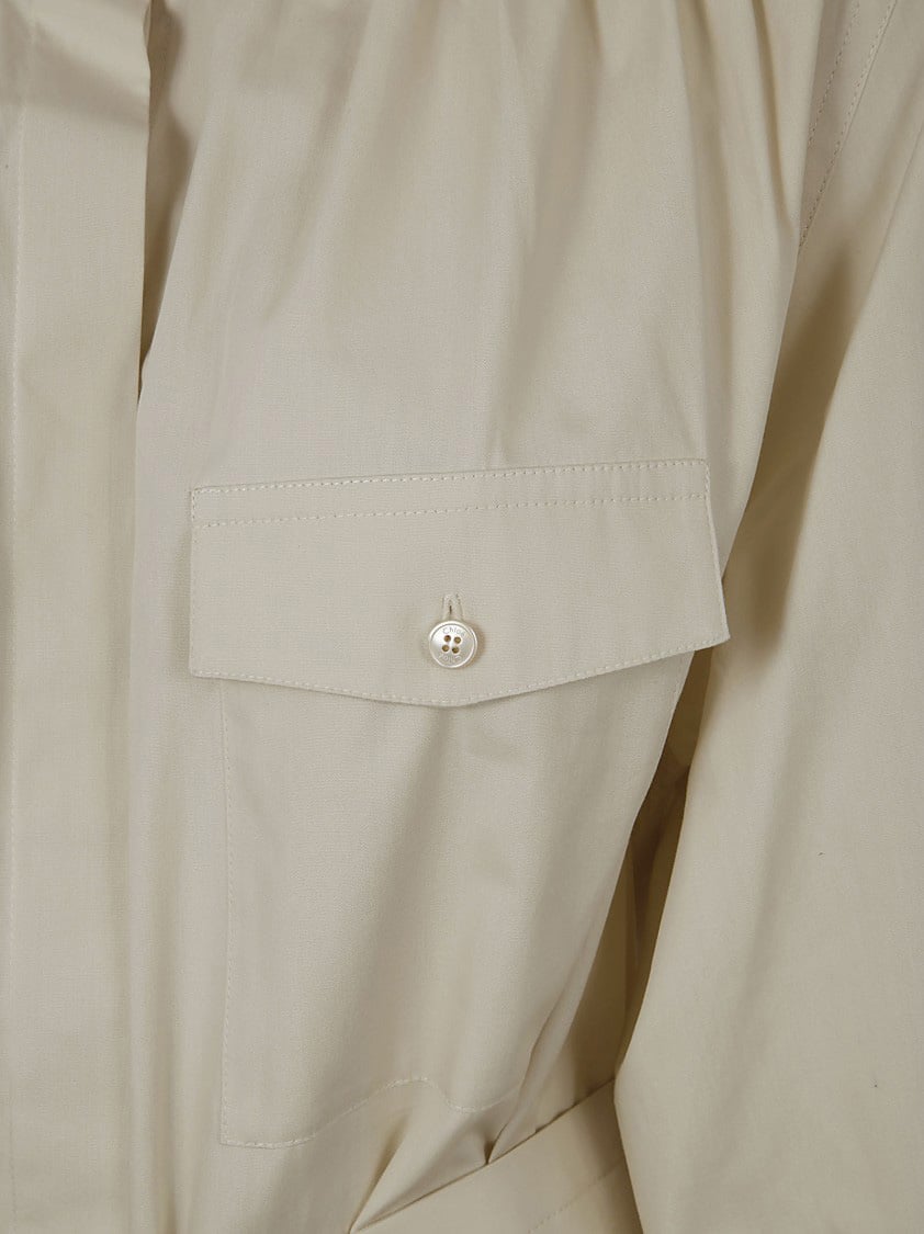 Chloé Tailored Button-Down Dress With Cinched Waist Grijs
