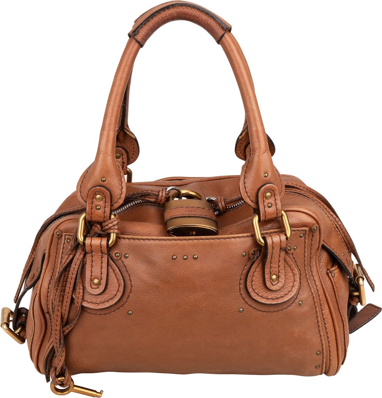 Chloé Chloé Leather Paddington Satchel Handbag Bruin