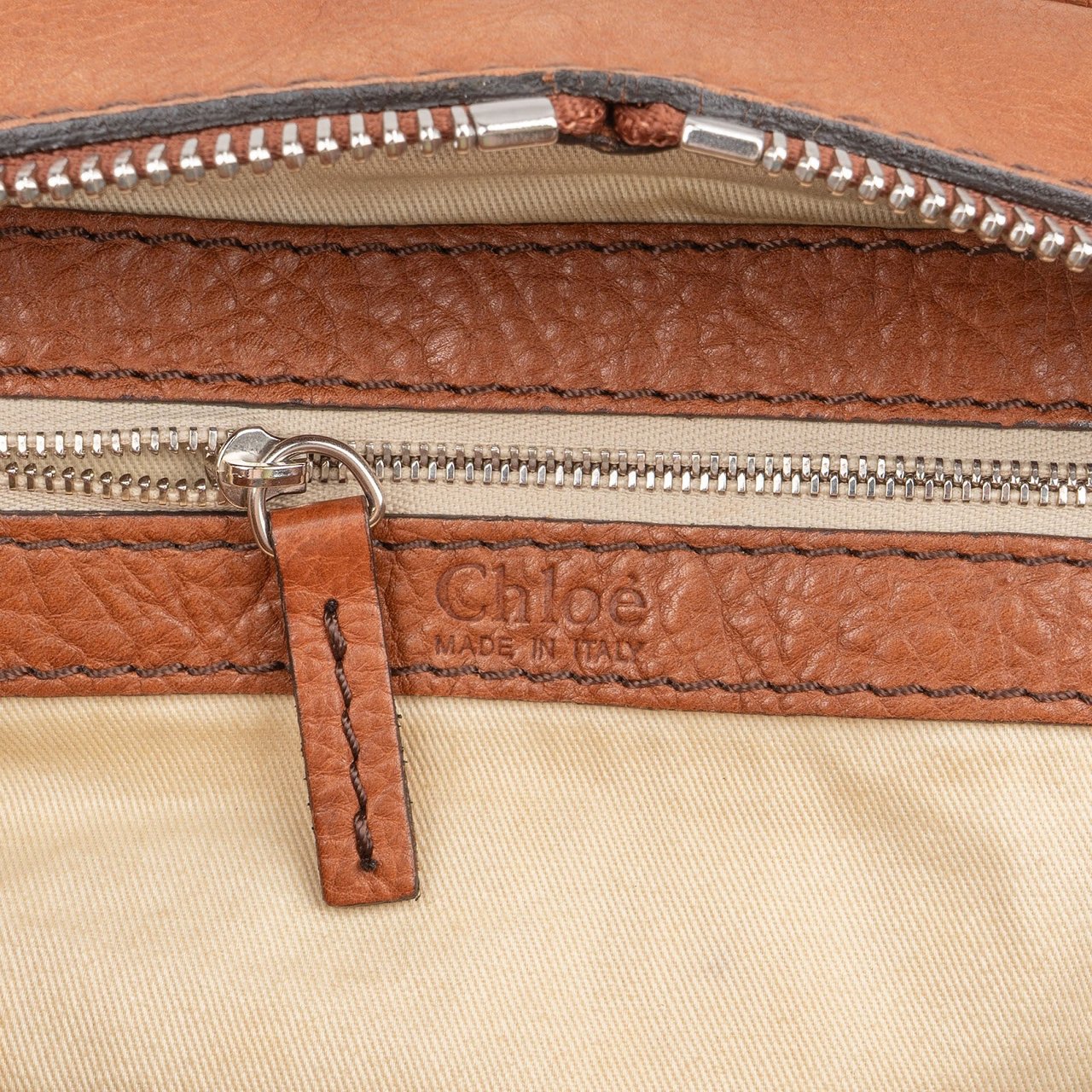 Chloé Chloé Leather Paddington Satchel Handbag Bruin