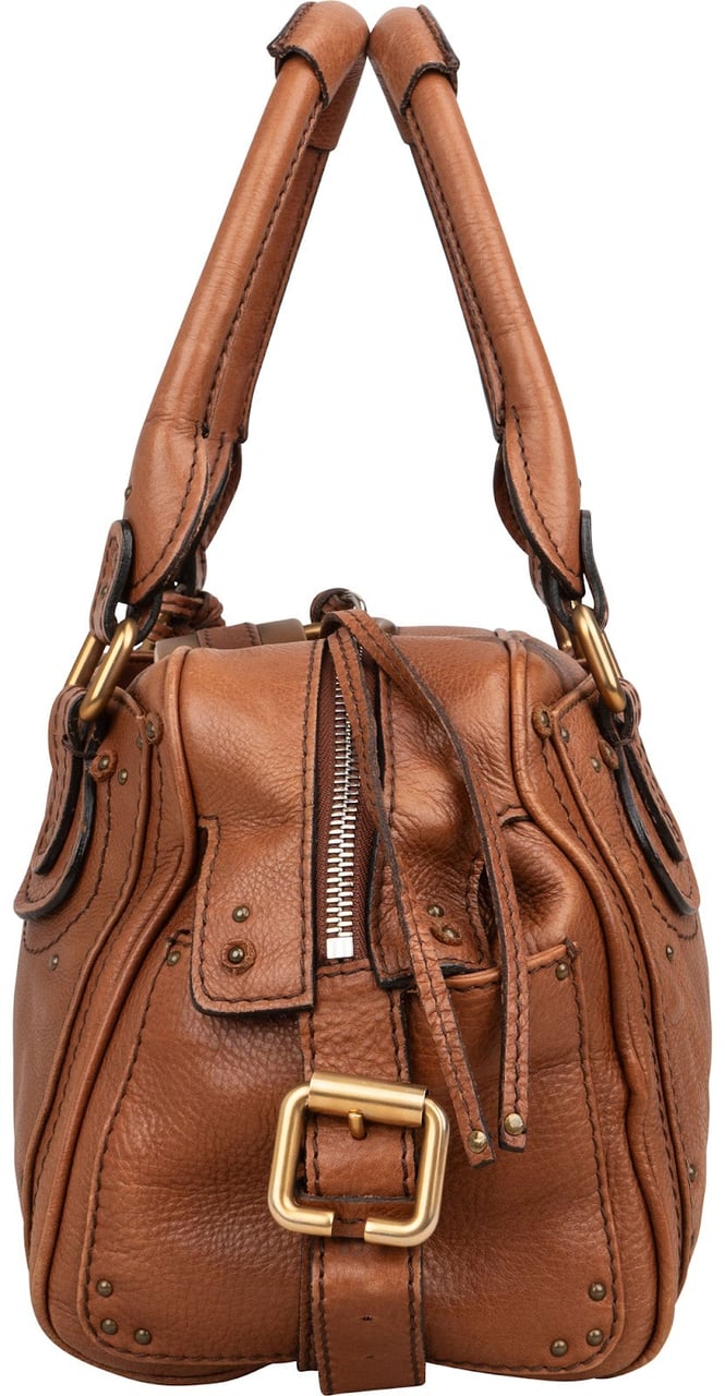 Chloé Chloé Leather Paddington Satchel Handbag Bruin