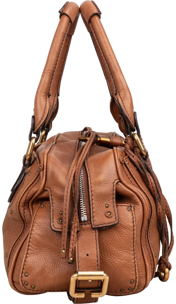 Chloé Chloé Leather Paddington Satchel Handbag Bruin