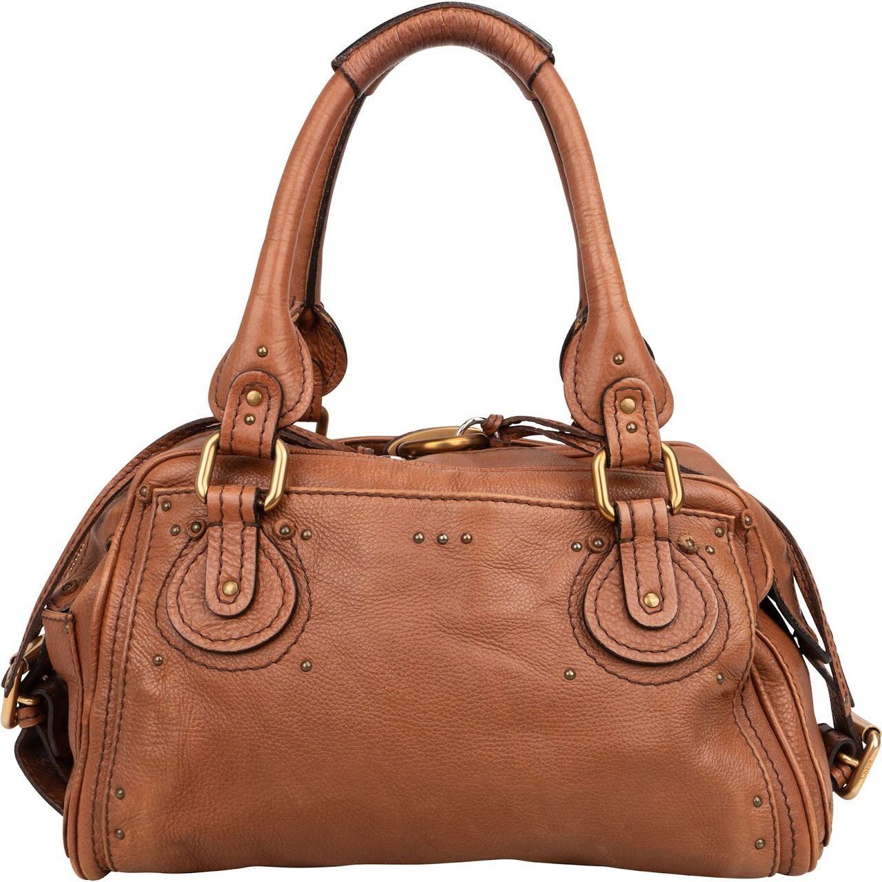 Chloé Chloé Leather Paddington Satchel Handbag Bruin