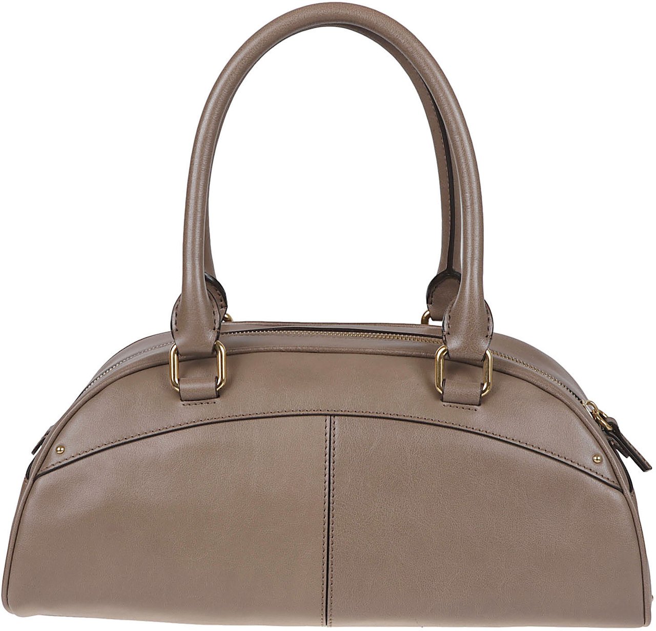 Chloé Structured Bowling Bag in Smooth Calf Leather Bruin
