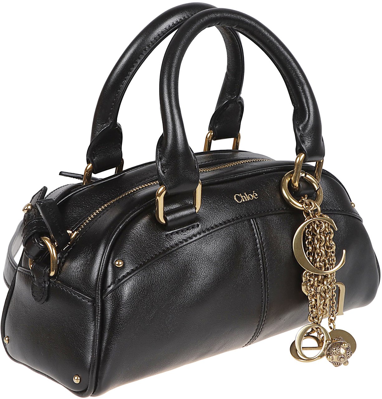 Chloé Structured Small Bowling Bag Zwart