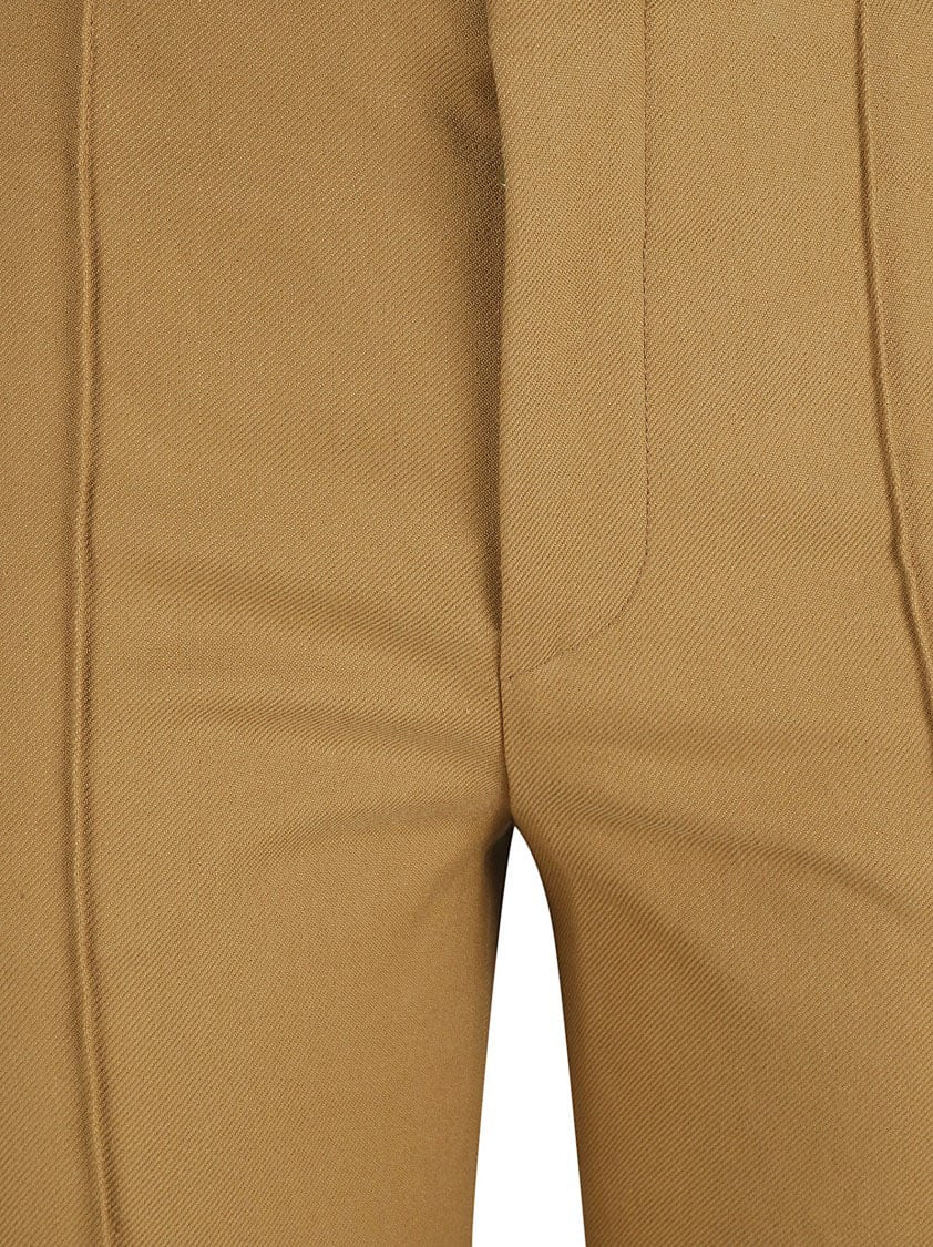 Chloé High-Waisted Tailored Trousers With Flared Legs Bruin
