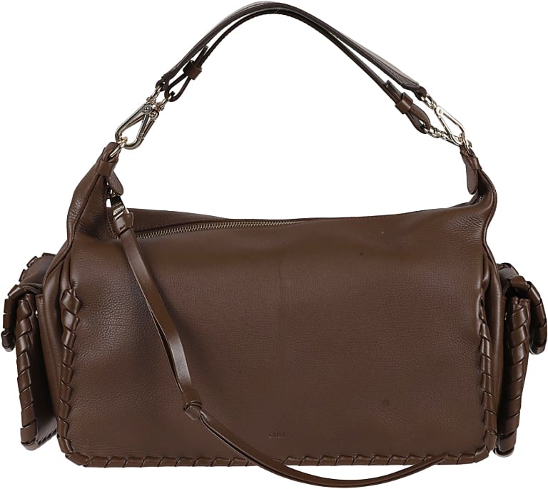 Chloé Rectangular Handbag In Soft Lamb Leather Zwart