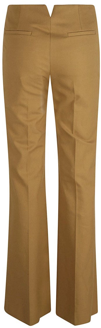 Chloé High-Waisted Tailored Trousers With Flared Legs Bruin