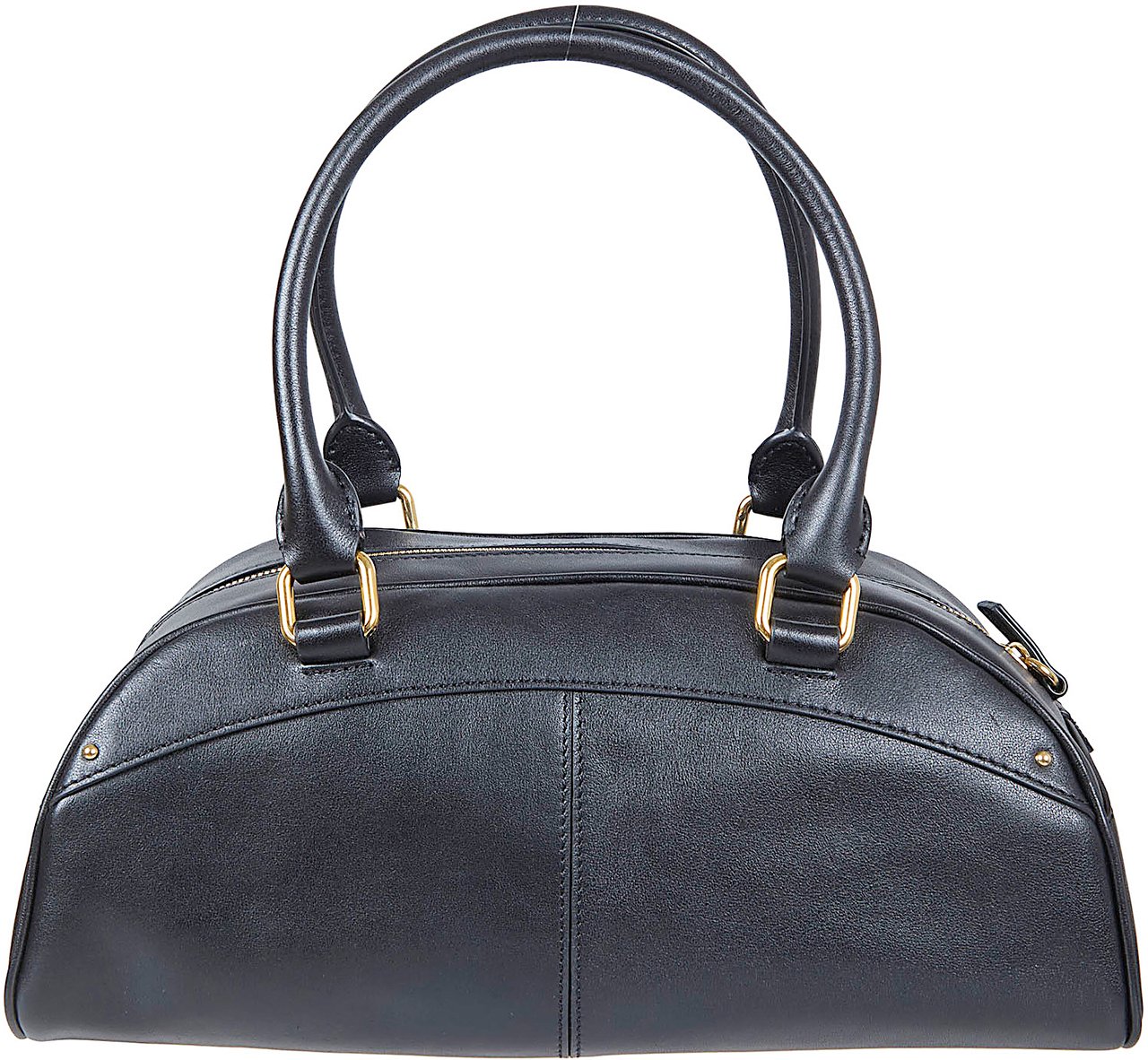 Chloé Structured Black Handbag with Gold-Tone Hardware and Removable Keychain Grijs