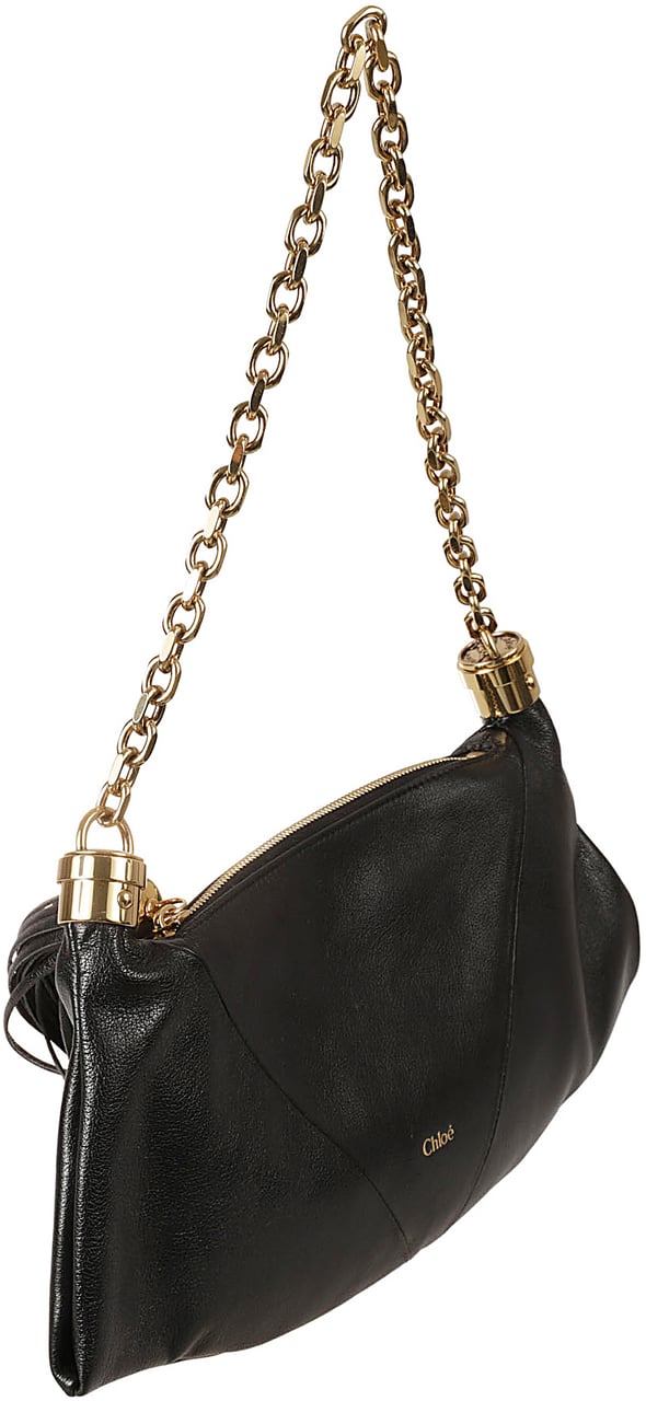 Chloé Top Zip Leather Bag Zwart