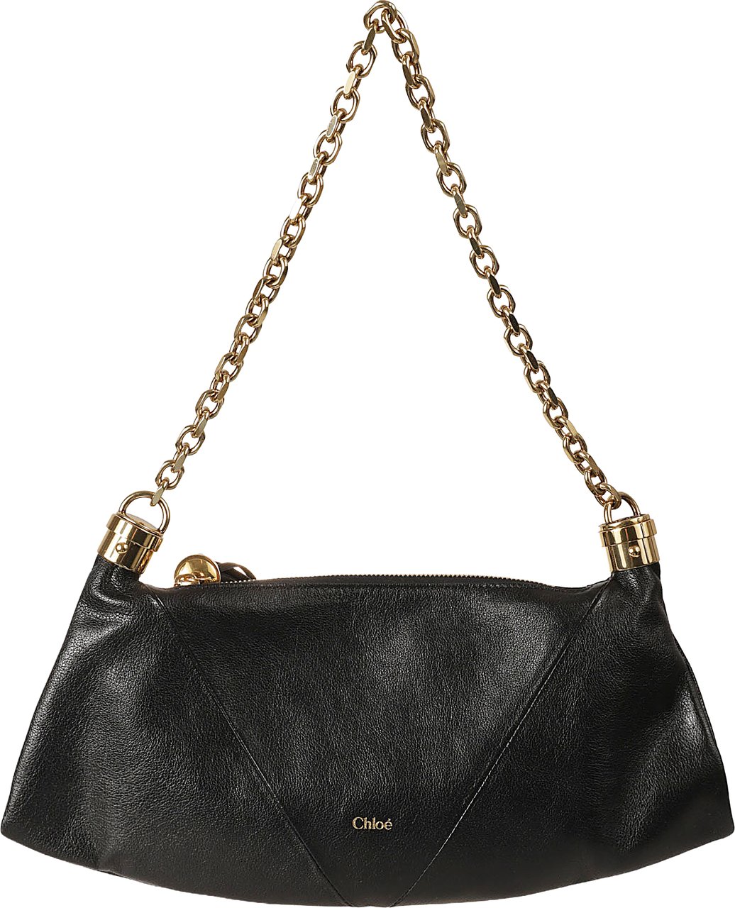 Chloé Top Zip Leather Bag Zwart