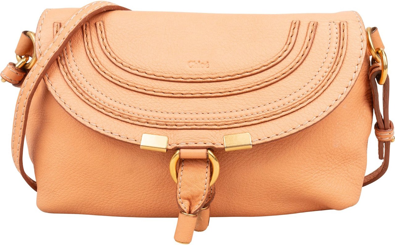 Chloé Chloé Grained Leather Mini Marcie Crossbody Bag Divers