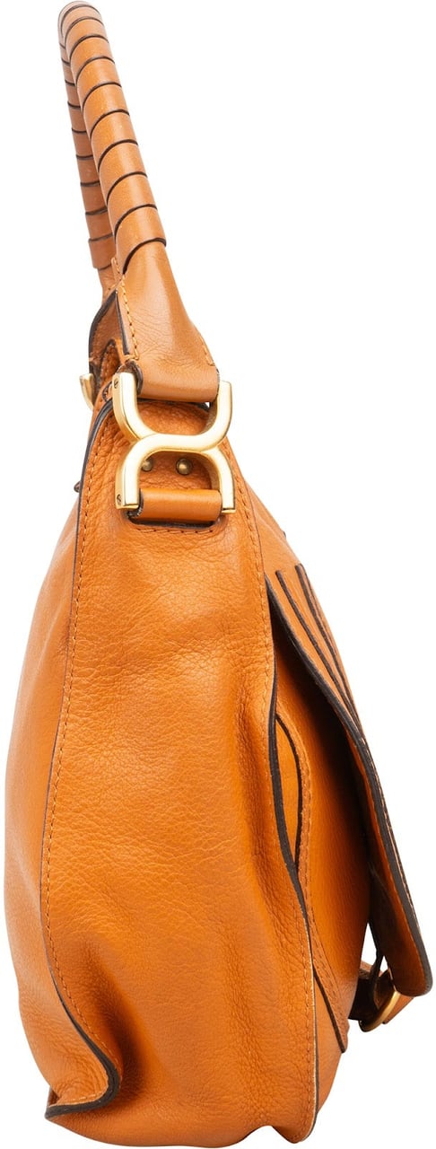 Chloé Chloé Leather Marcie Hobo Shoulder Bag Bruin