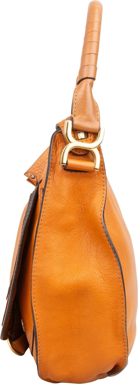 Chloé Chloé Leather Marcie Hobo Shoulder Bag Bruin
