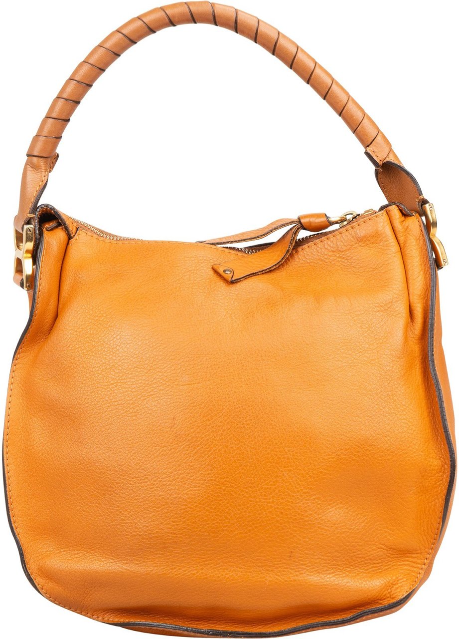 Chloé Chloé Leather Marcie Hobo Shoulder Bag Bruin