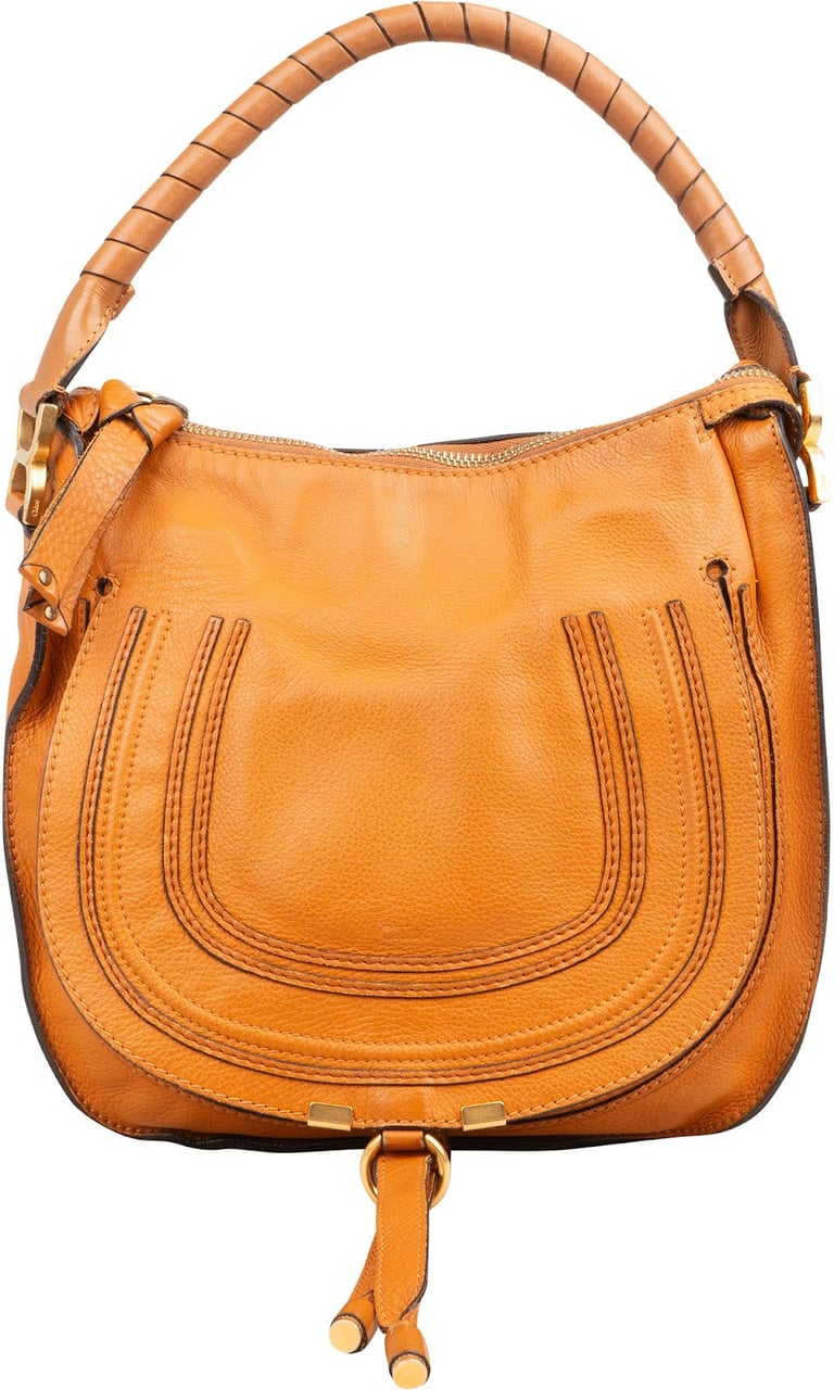 Chloé Chloé Leather Marcie Hobo Shoulder Bag Bruin