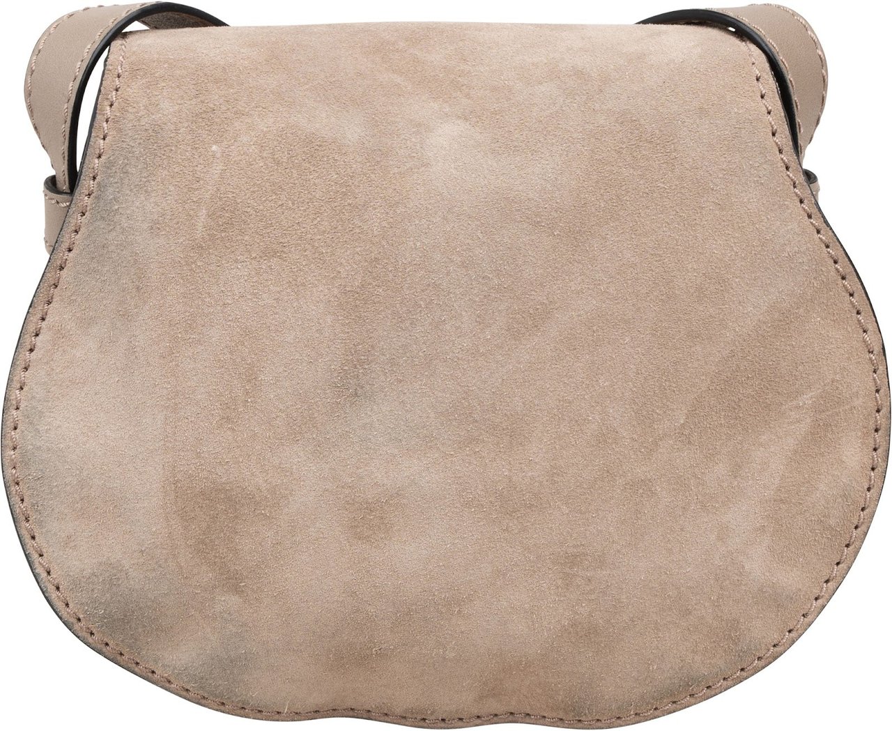 Chloé Chloé Suede Mini Marcie Saddle Crossbody Bag Taupe