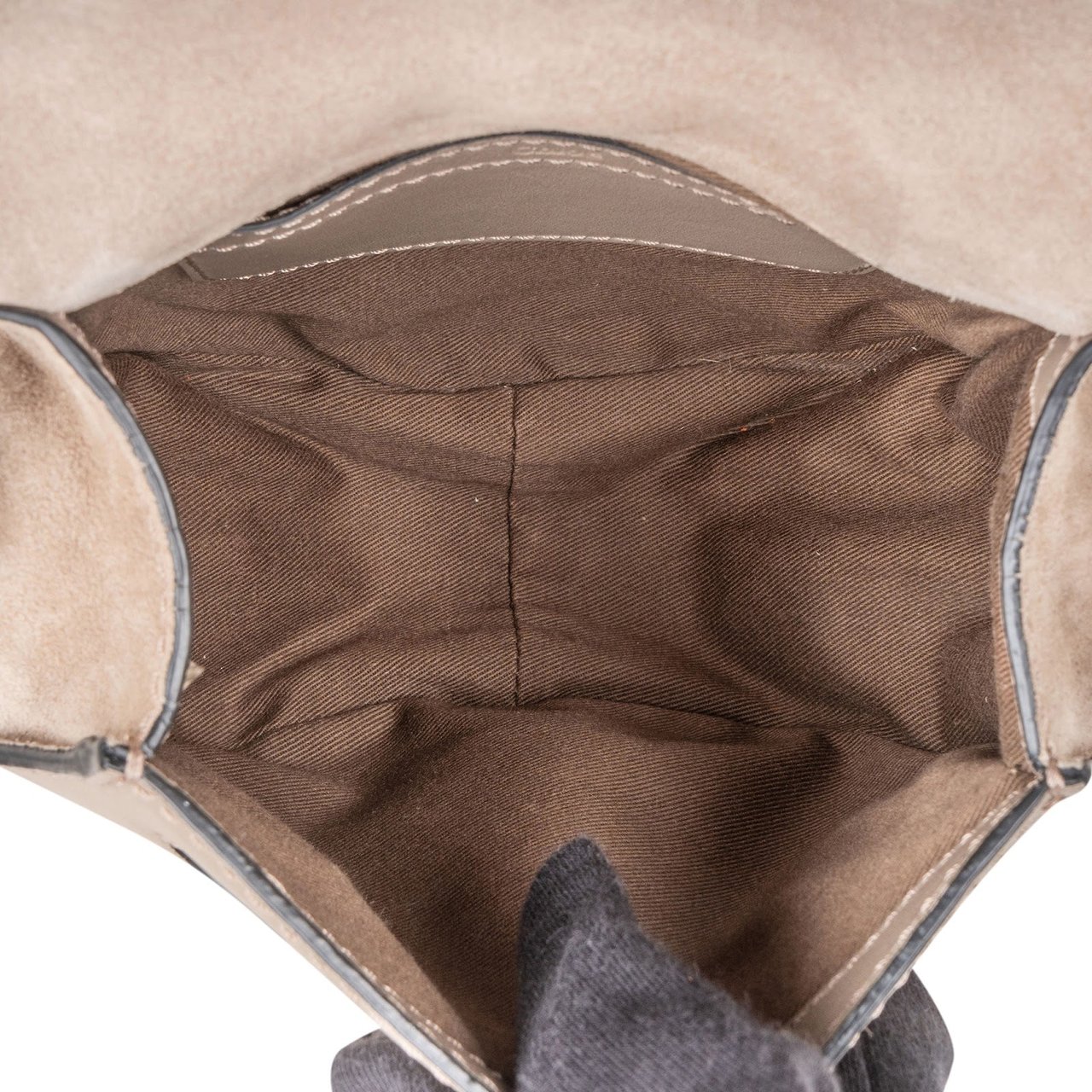 Chloé Chloé Suede Mini Marcie Saddle Crossbody Bag Taupe