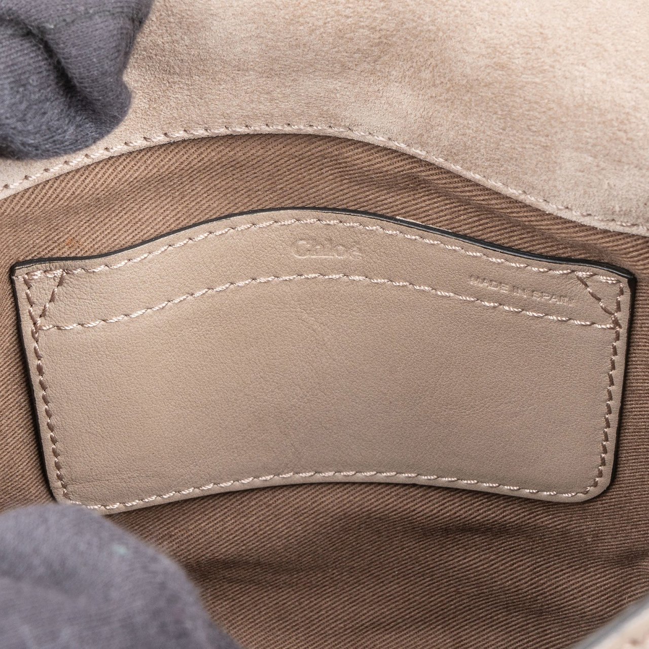 Chloé Chloé Suede Mini Marcie Saddle Crossbody Bag Taupe
