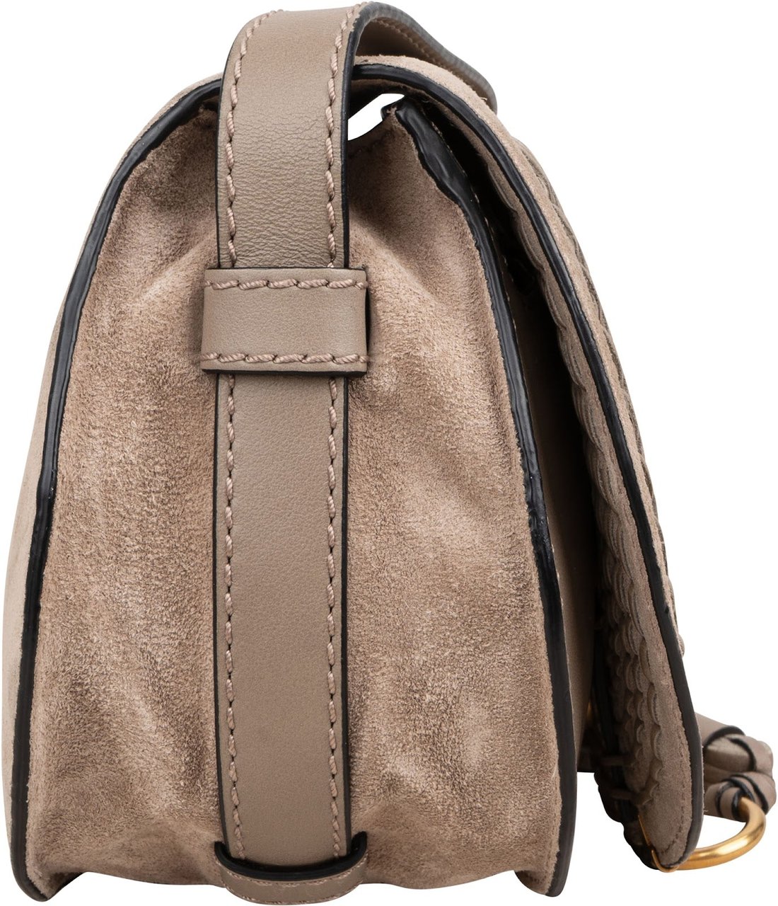 Chloé Chloé Suede Mini Marcie Saddle Crossbody Bag Taupe