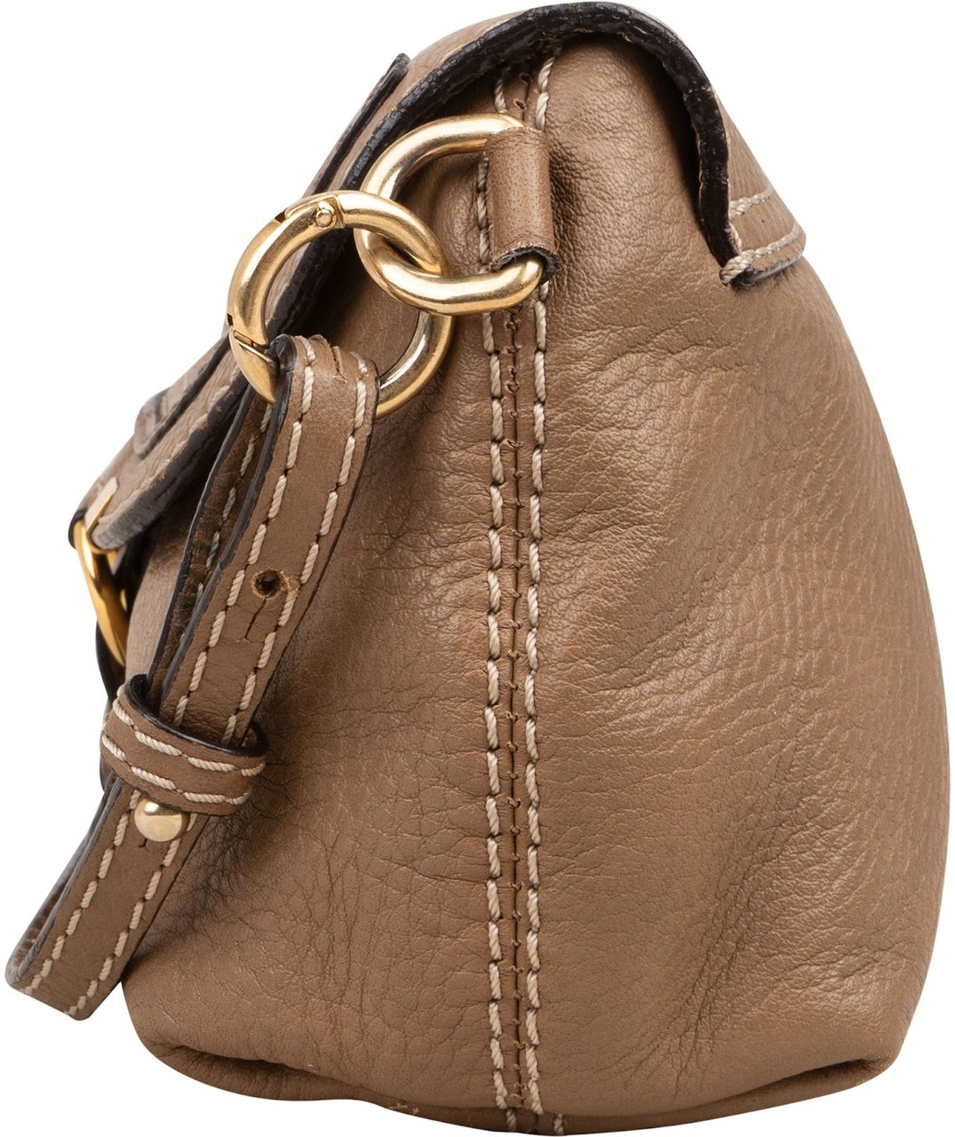 Chloé Chloé Grained Leather Mini Marcie Crossbody Bag Taupe