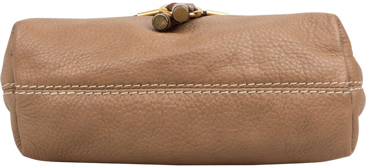 Chloé Chloé Grained Leather Mini Marcie Crossbody Bag Taupe
