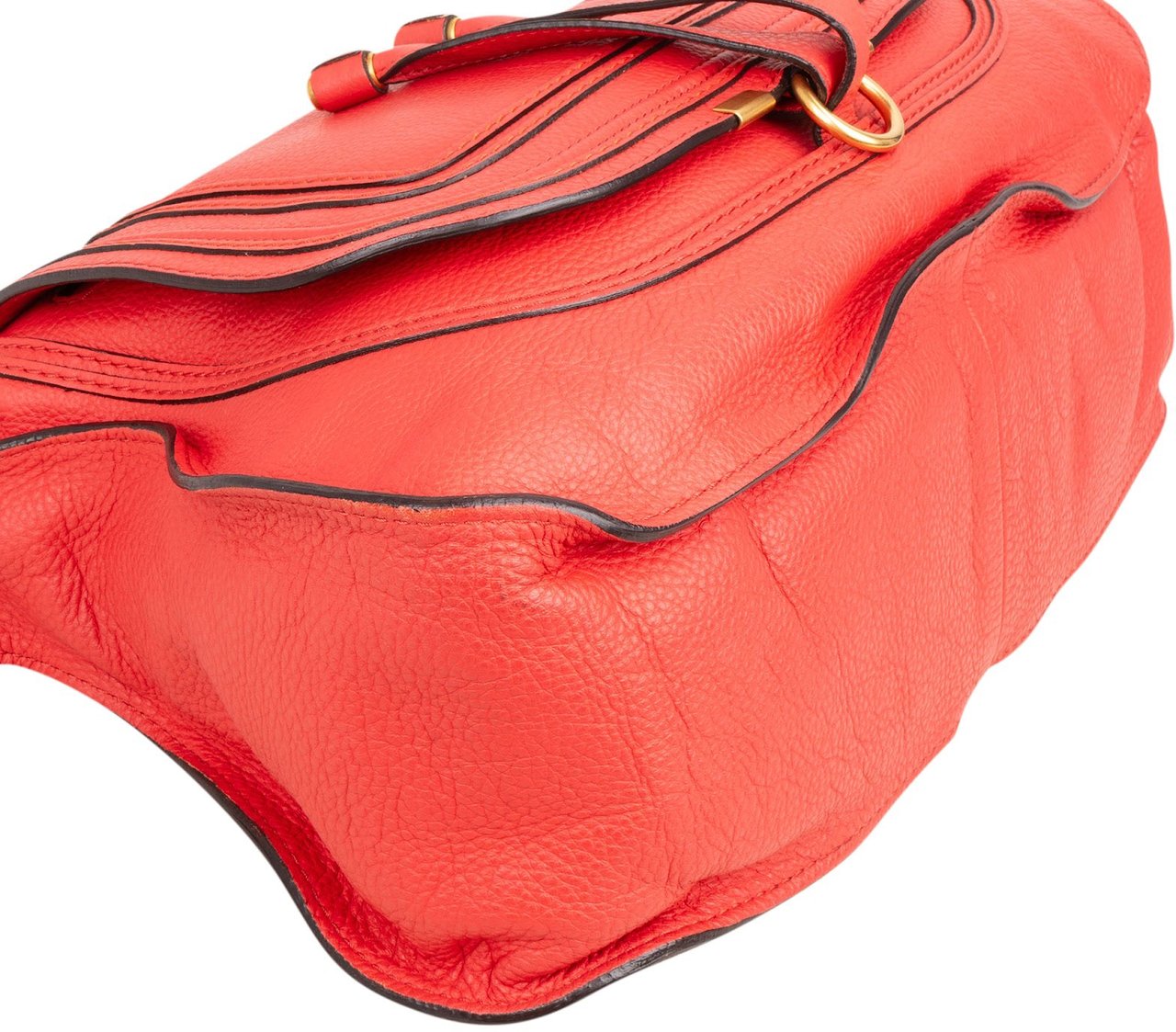 Chloé Chloé Grained Calfskin Marcie Handbag Rood