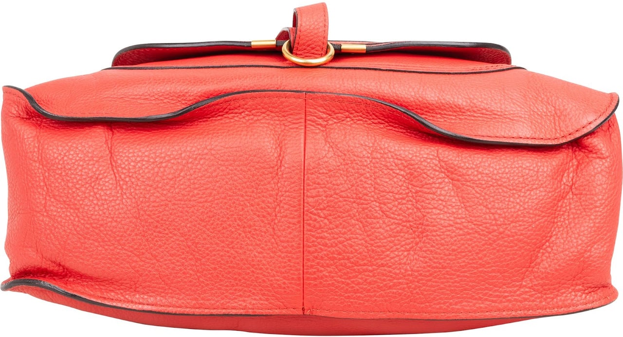 Chloé Chloé Grained Calfskin Marcie Handbag Rood