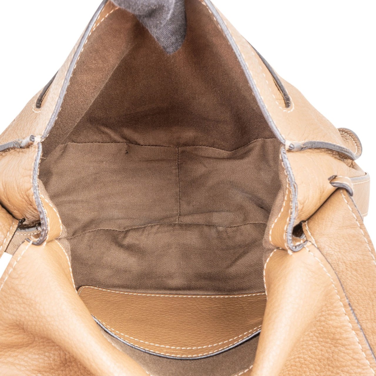 Chloé Chloé Grained Calfskin Marcie Saddle Crossbody Bag Bruin