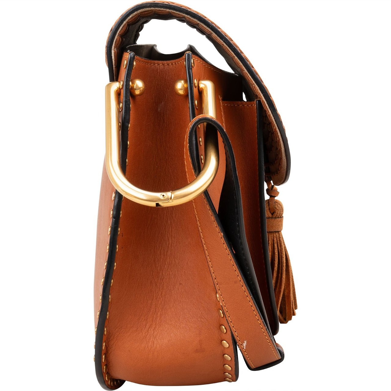 Chloé Leather Hudson Tassel Crossbody Bag Bruin