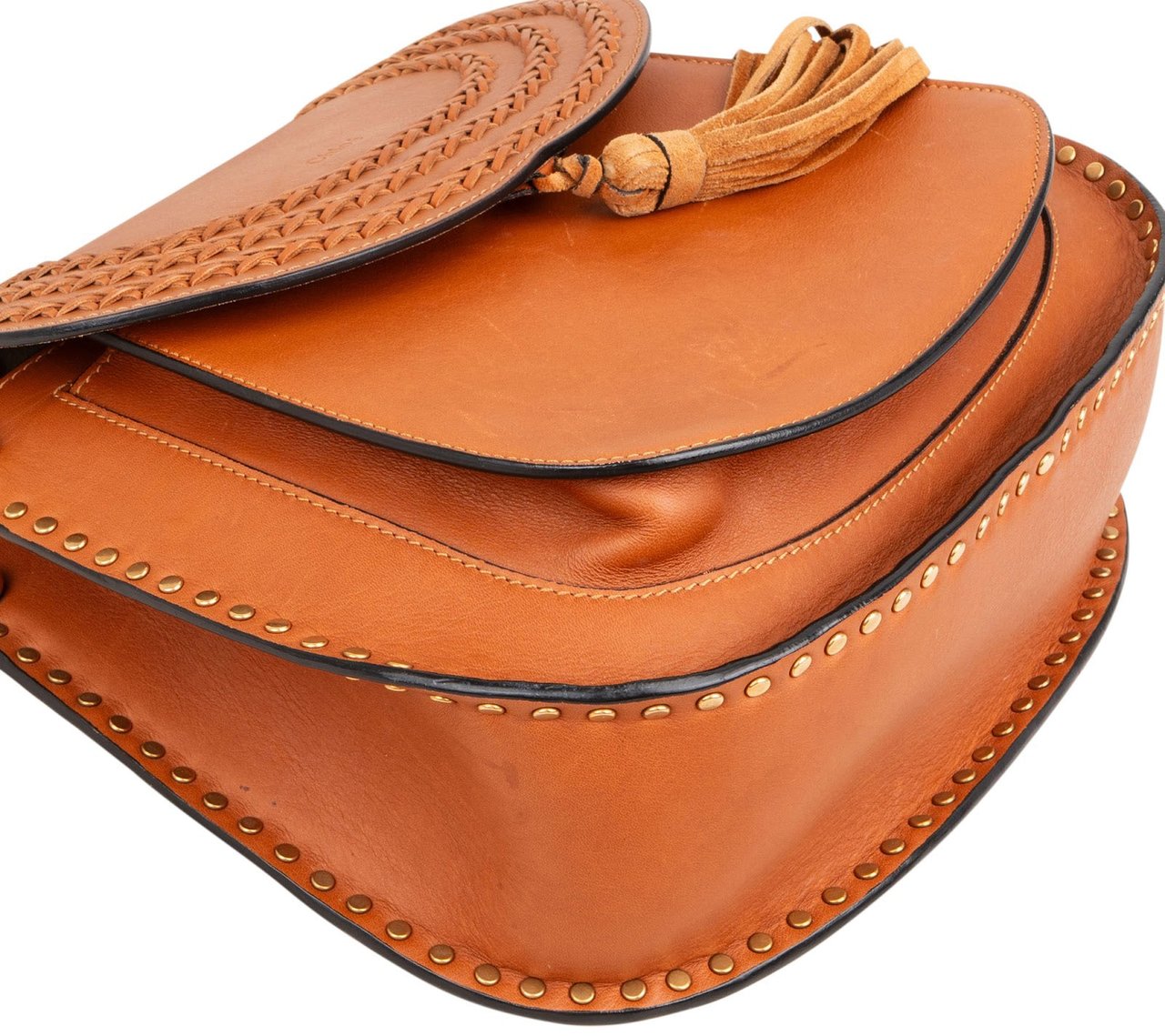 Chloé Leather Hudson Tassel Crossbody Bag Bruin
