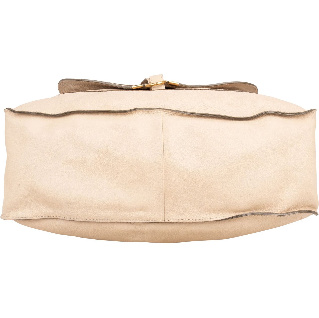 Chloé Grained Calfskin Marcie Handbag Beige