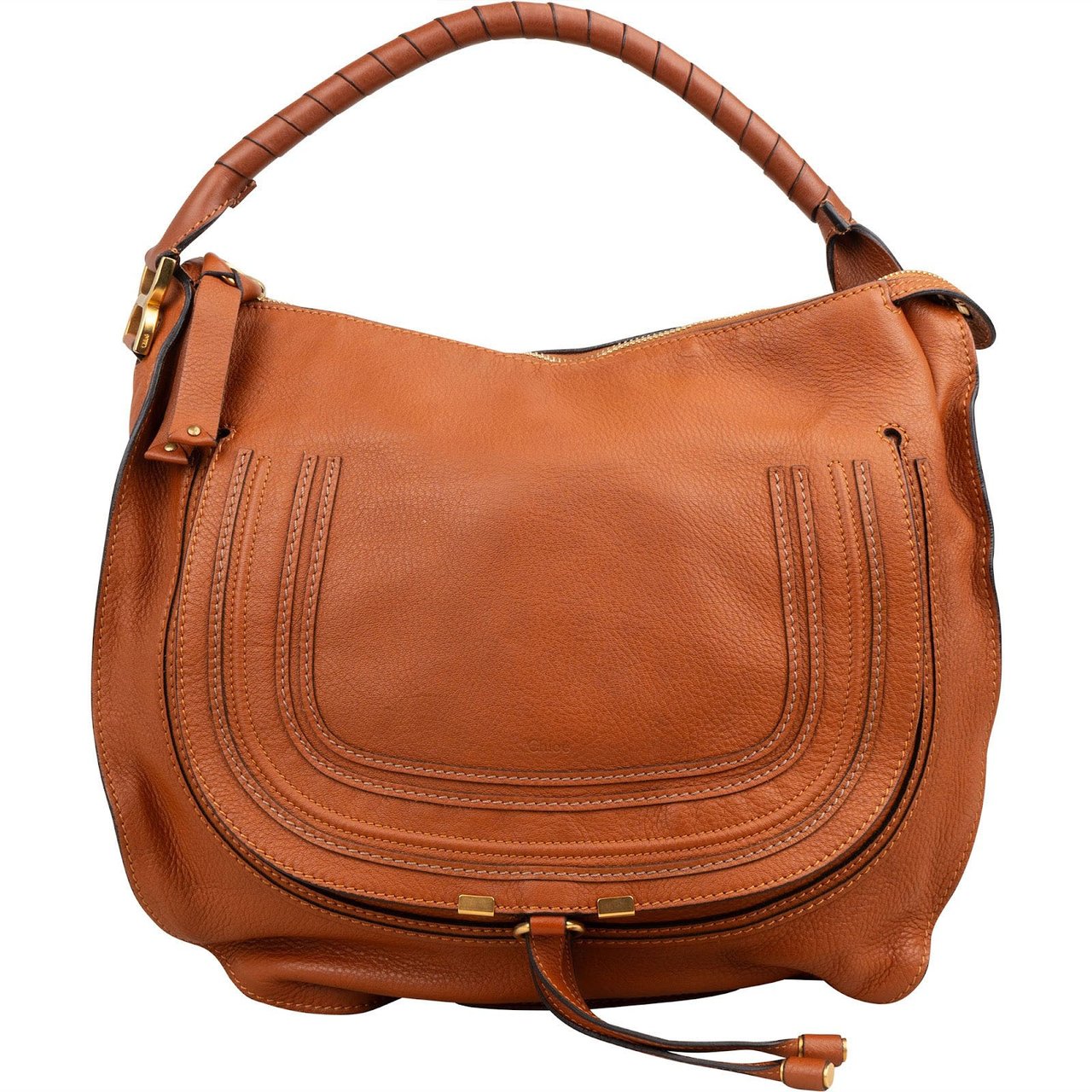 Chloé Leather Marcie Hobo Shoulder Bag Bruin