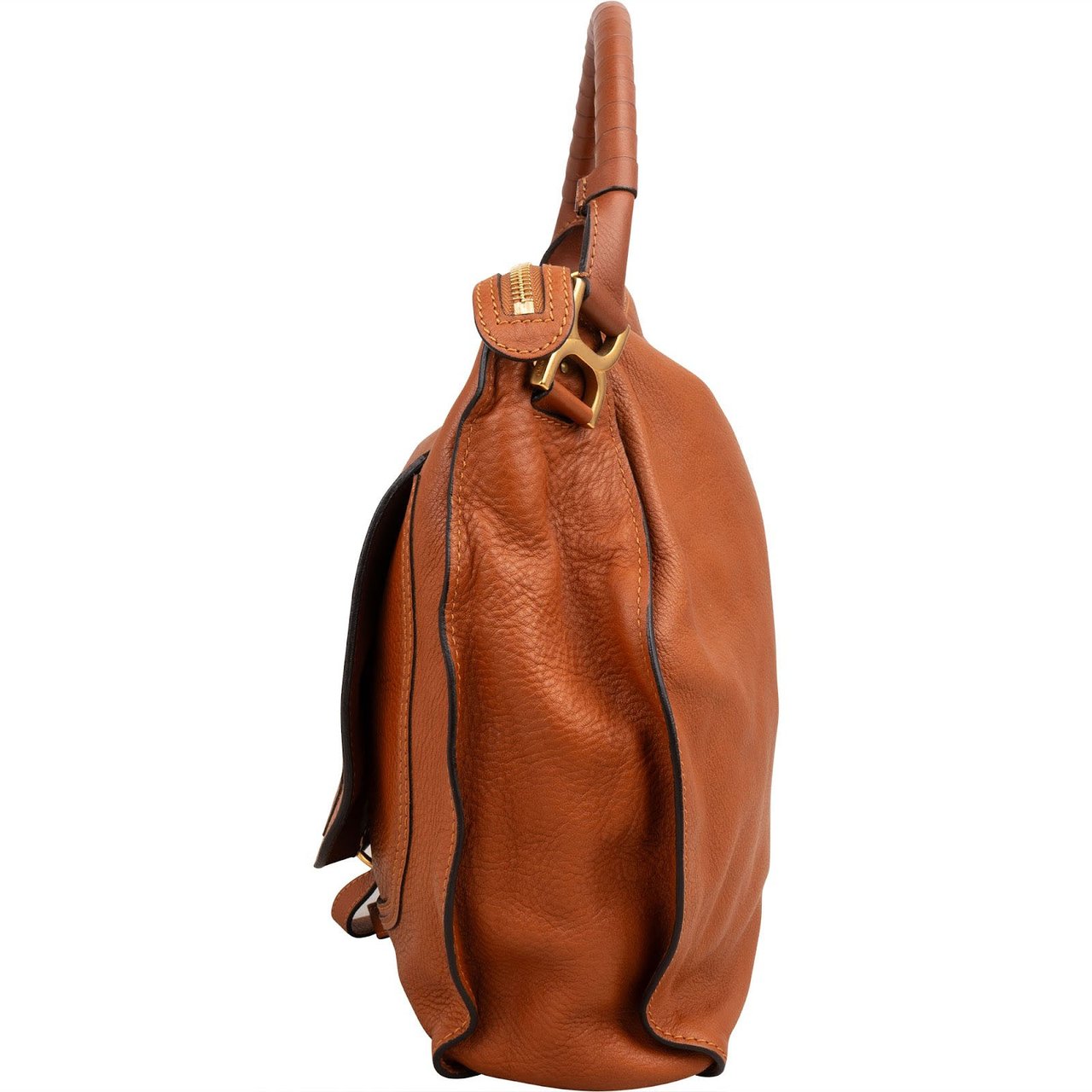 Chloé Leather Marcie Hobo Shoulder Bag Bruin