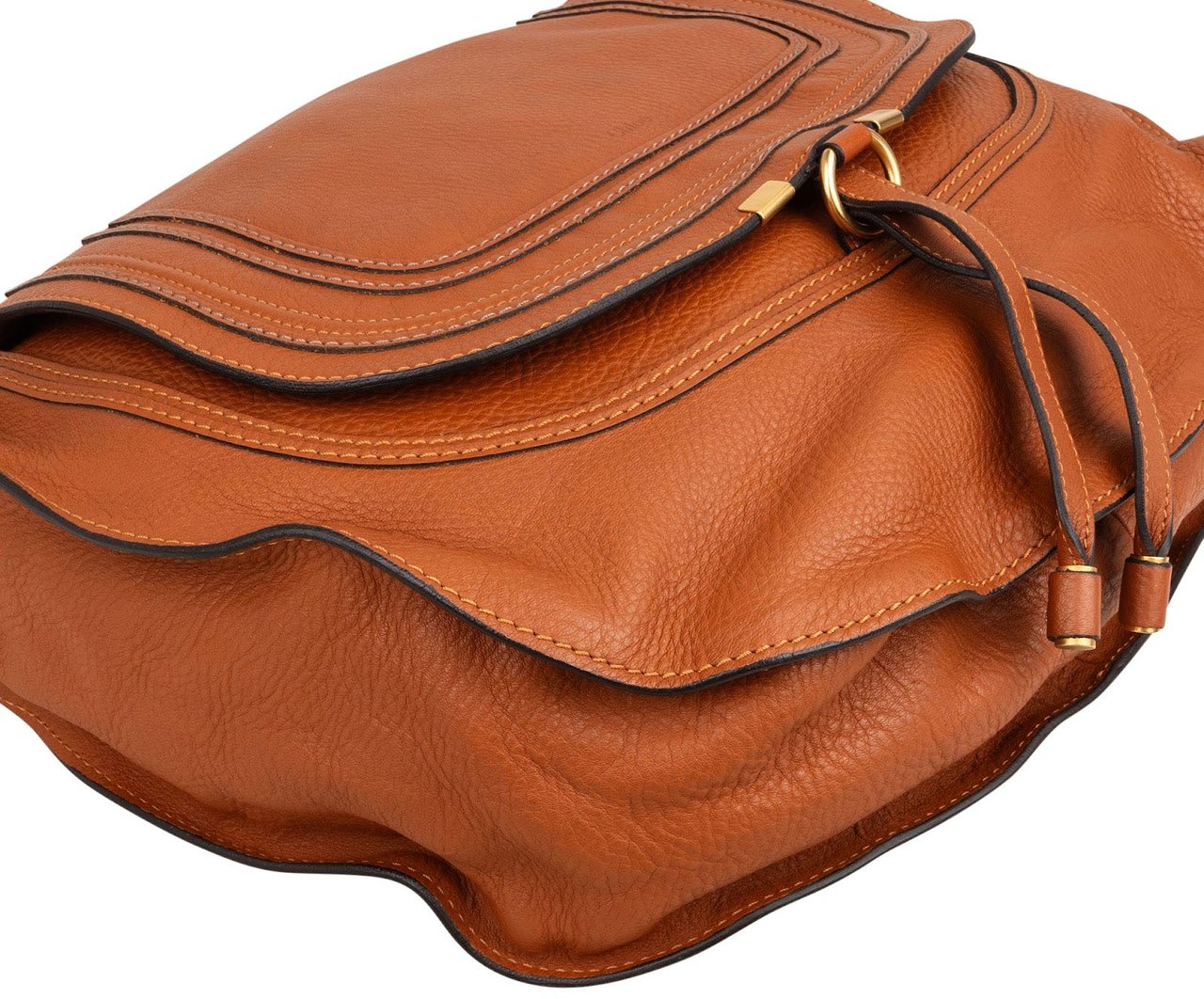 Chloé Leather Marcie Hobo Shoulder Bag Bruin