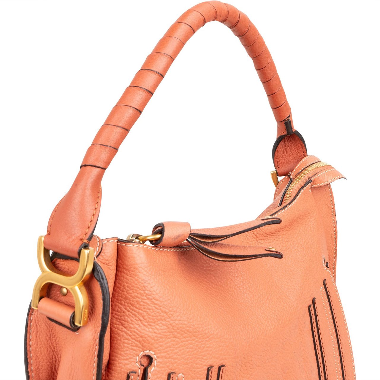 Chloé Grained Calfskin Marcie Hobo Shoulder Bag Divers