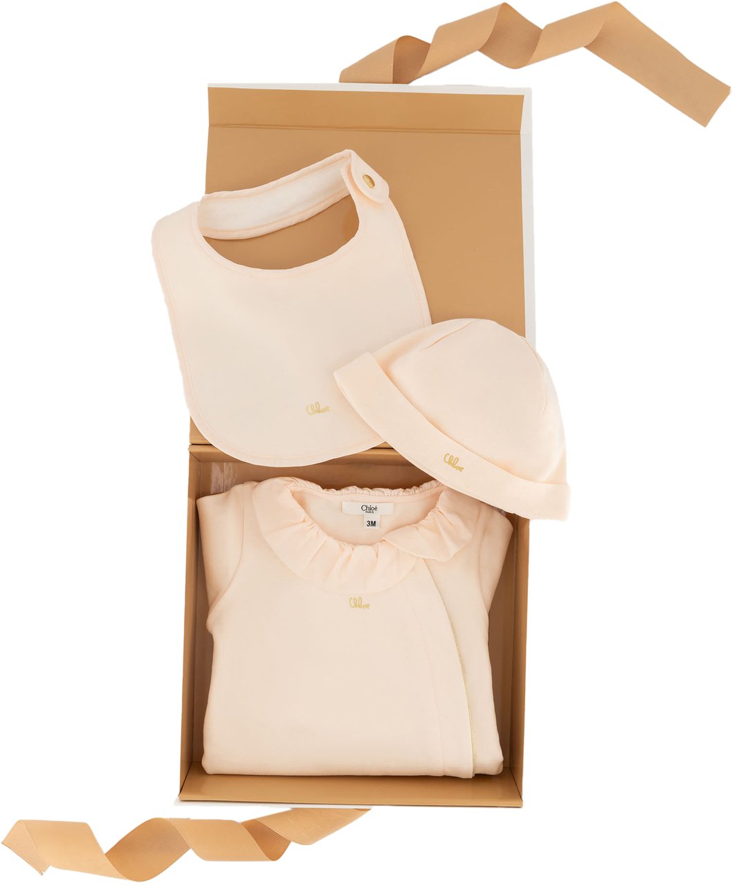 Chloé Pyjama+slabbetje+muts Roze