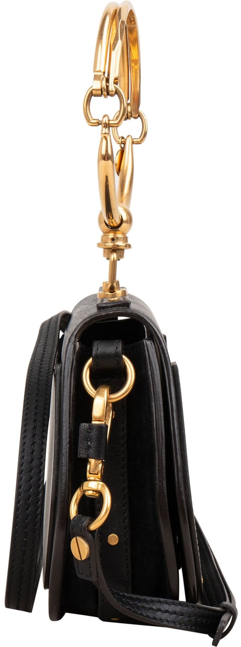 Chloé Black Leather Nile Bracelet Crossbody Bag Zwart