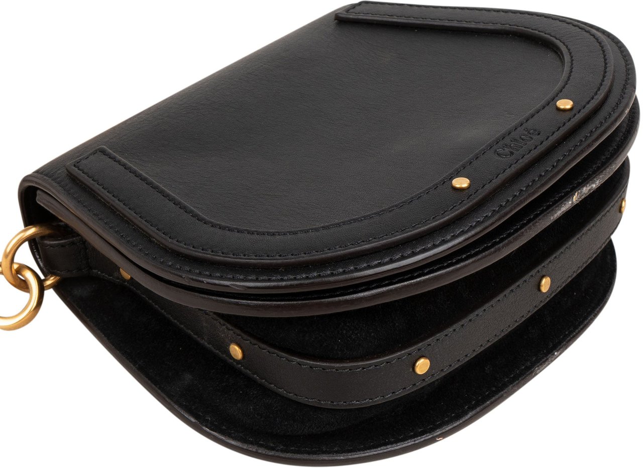 Chloé Black Leather Nile Bracelet Crossbody Bag Zwart