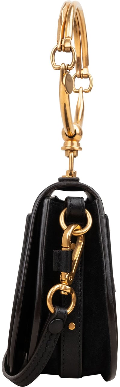 Chloé Black Leather Nile Bracelet Crossbody Bag Zwart
