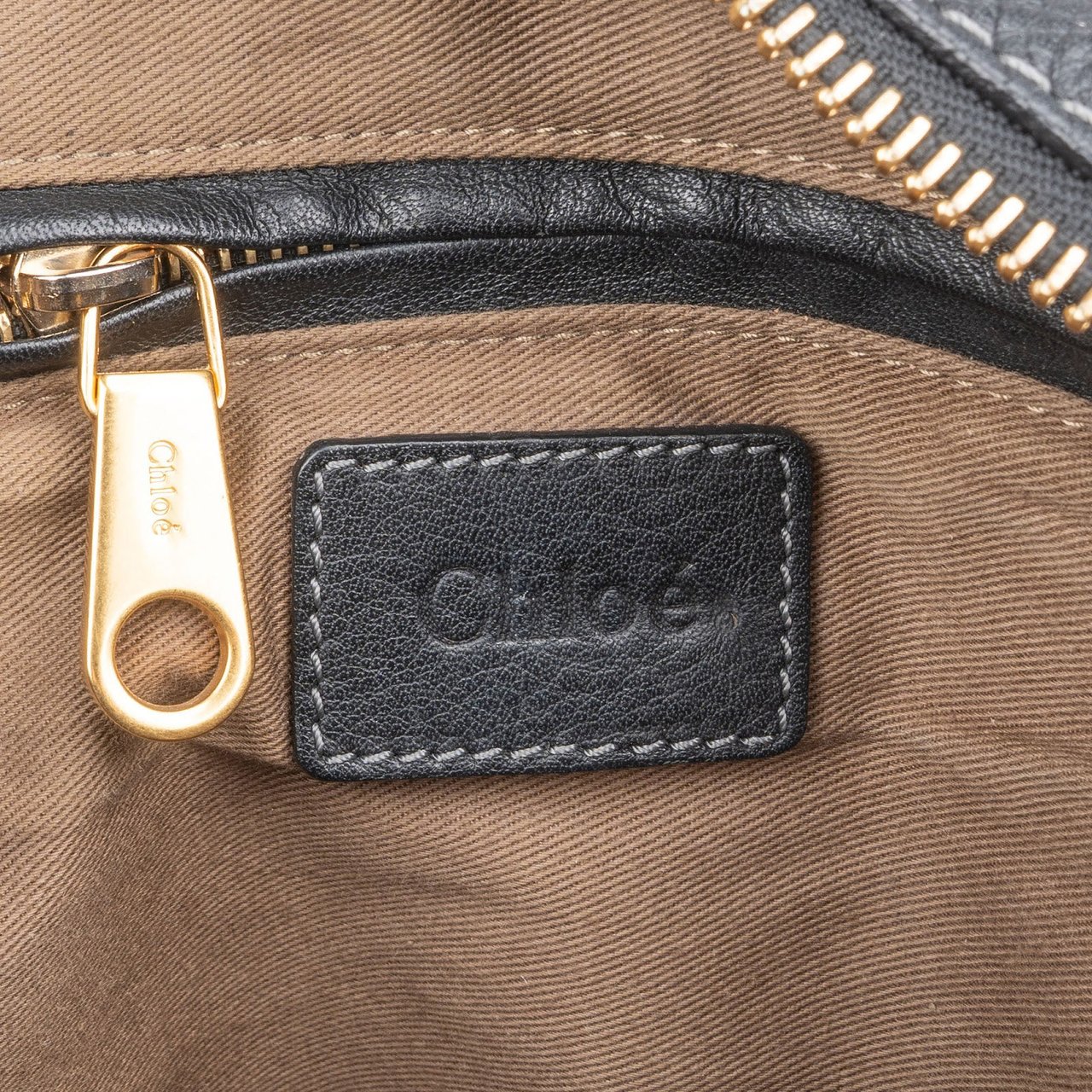 Chloé Grained Calfskin Leather Marcie Handbag Zwart