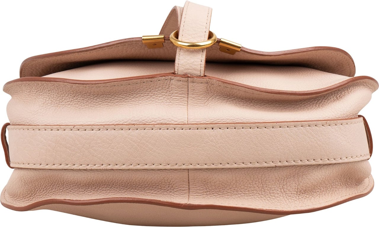 Chloé Grained Calfskin Marcie Saddle Crossbody Bag Rood