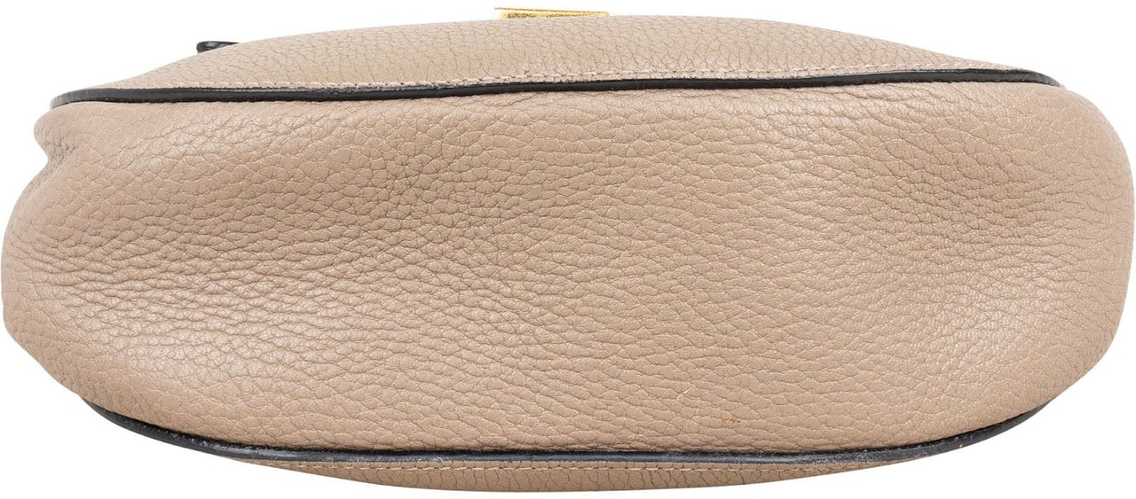 Chloé Grained Leather Drew Small Crossbody Bag Beige