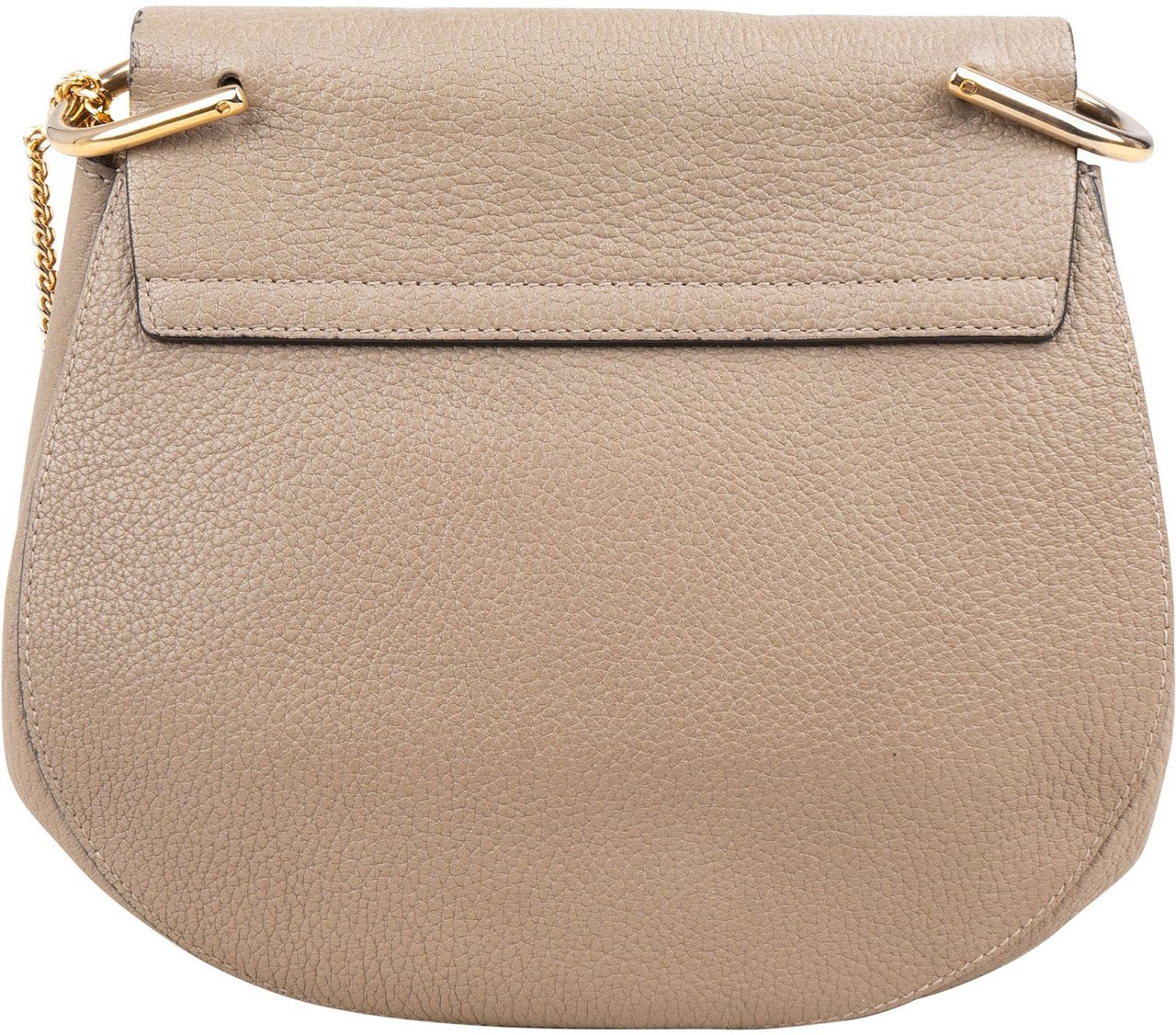 Chloé Grained Leather Drew Small Crossbody Bag Beige