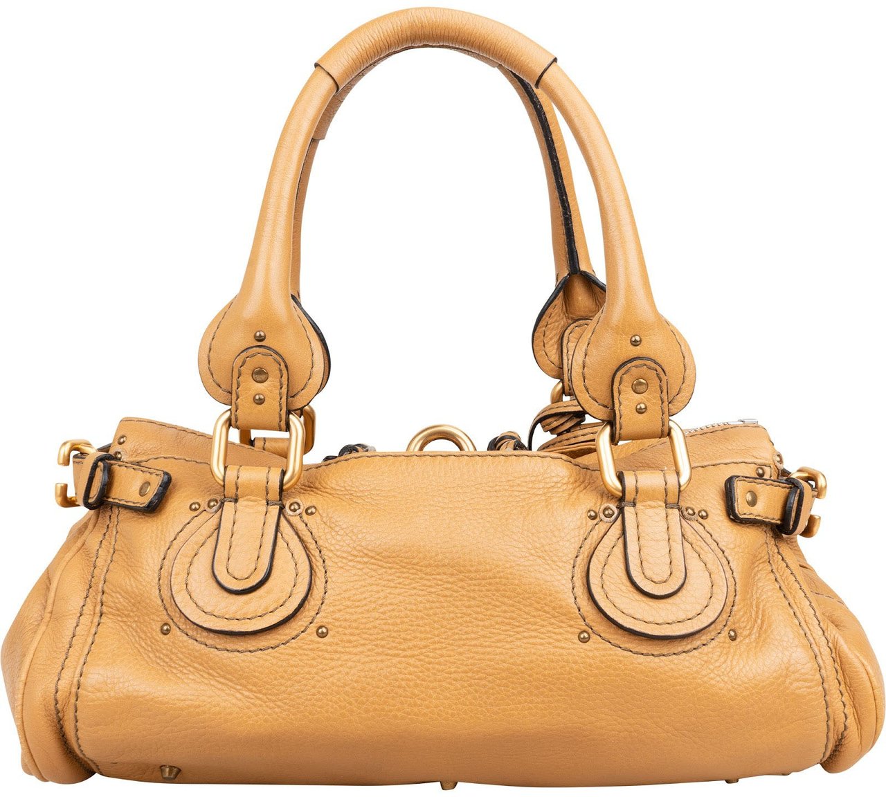 Chloé Camel Brown Leather Paddington Handbag Beige