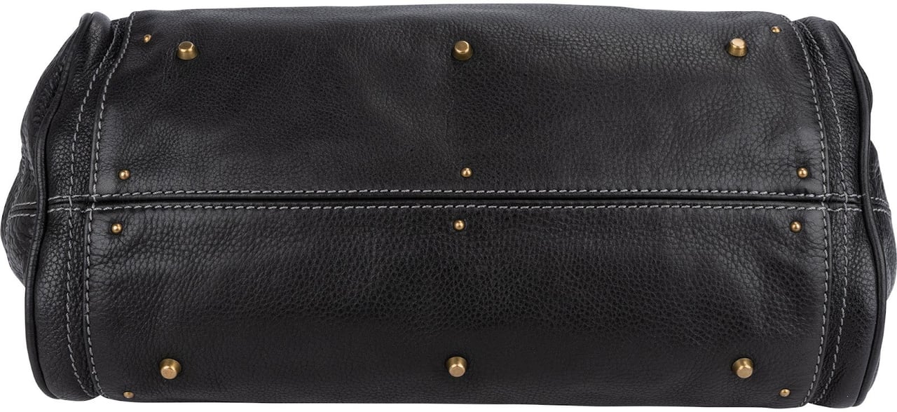 Chloé Black Leather Paddington Handbag Zwart