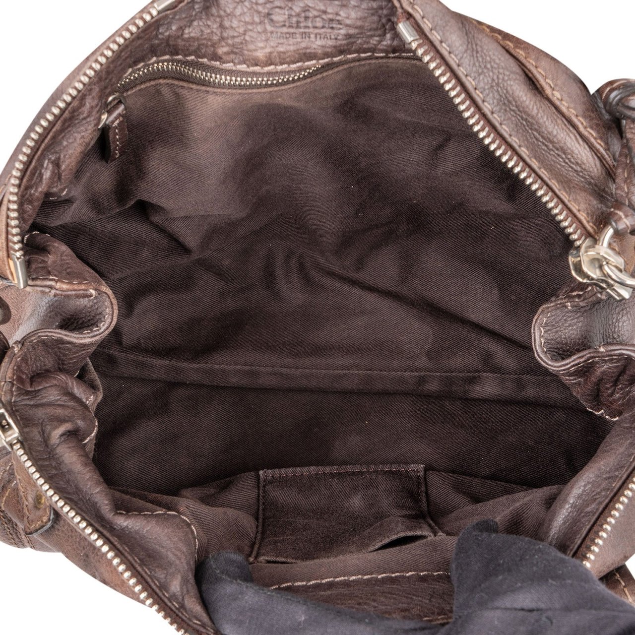 Chloé Brown Leather Paddington Satchel Handbag Bruin