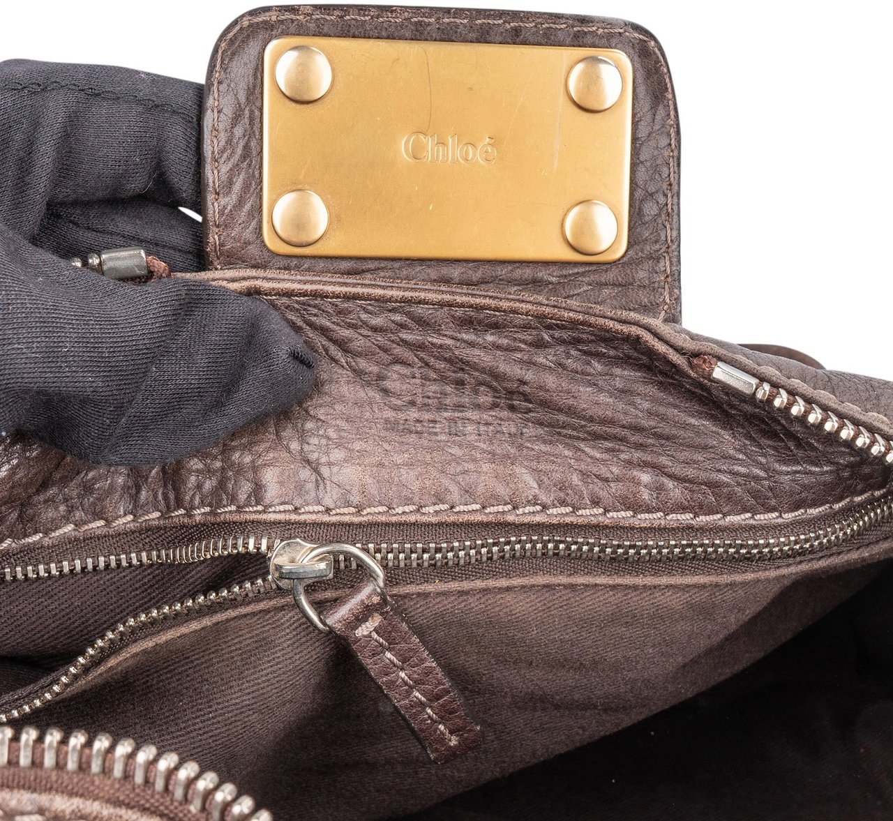 Chloé Brown Leather Paddington Satchel Handbag Bruin