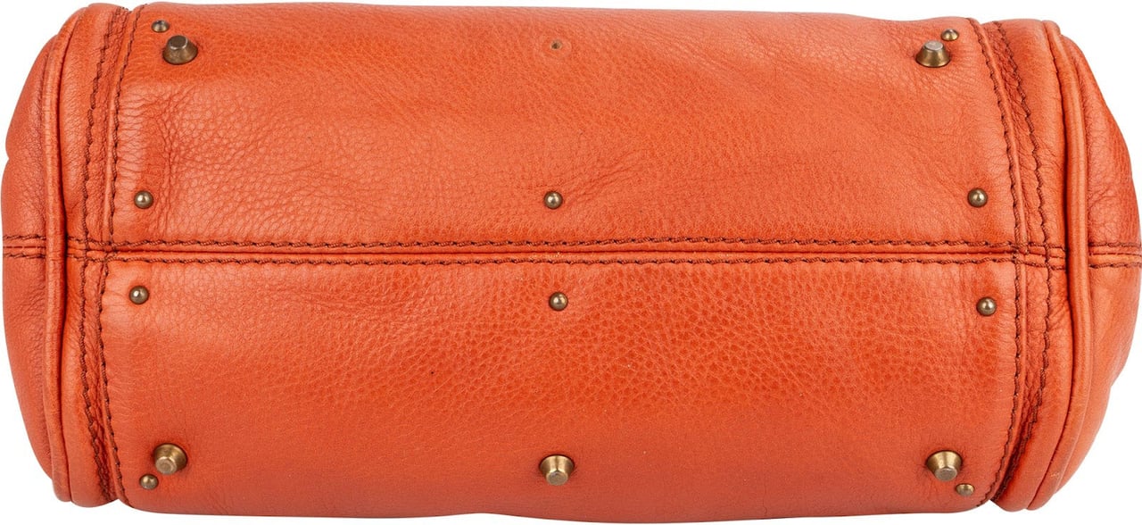 Chloé Grained Leather Paddington Handbag Oranje