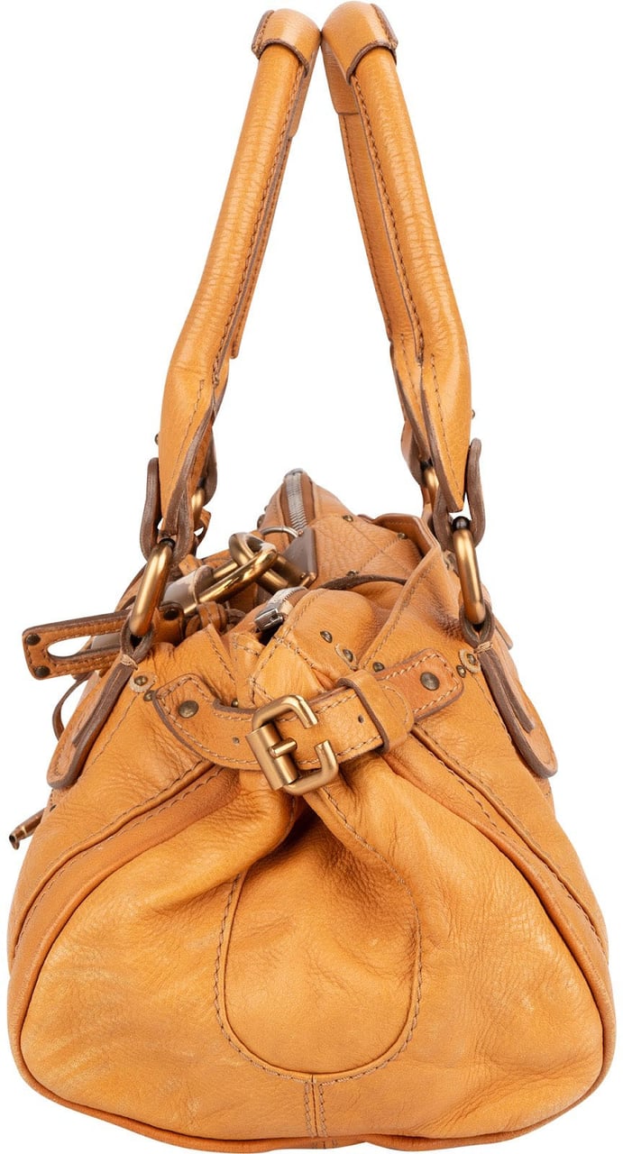 Chloé Leather Paddington Handbag Bruin