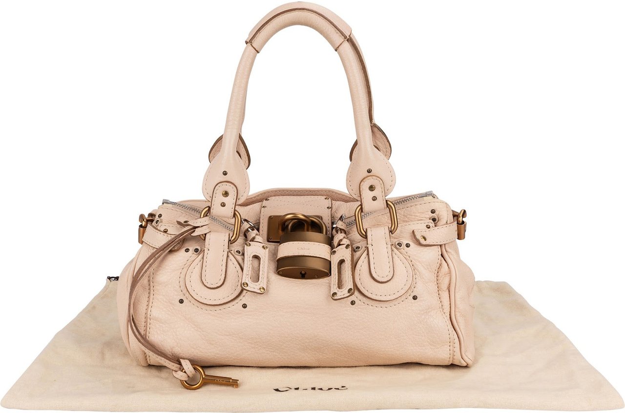 Chloé Grained Leather Paddington Handbag Rood